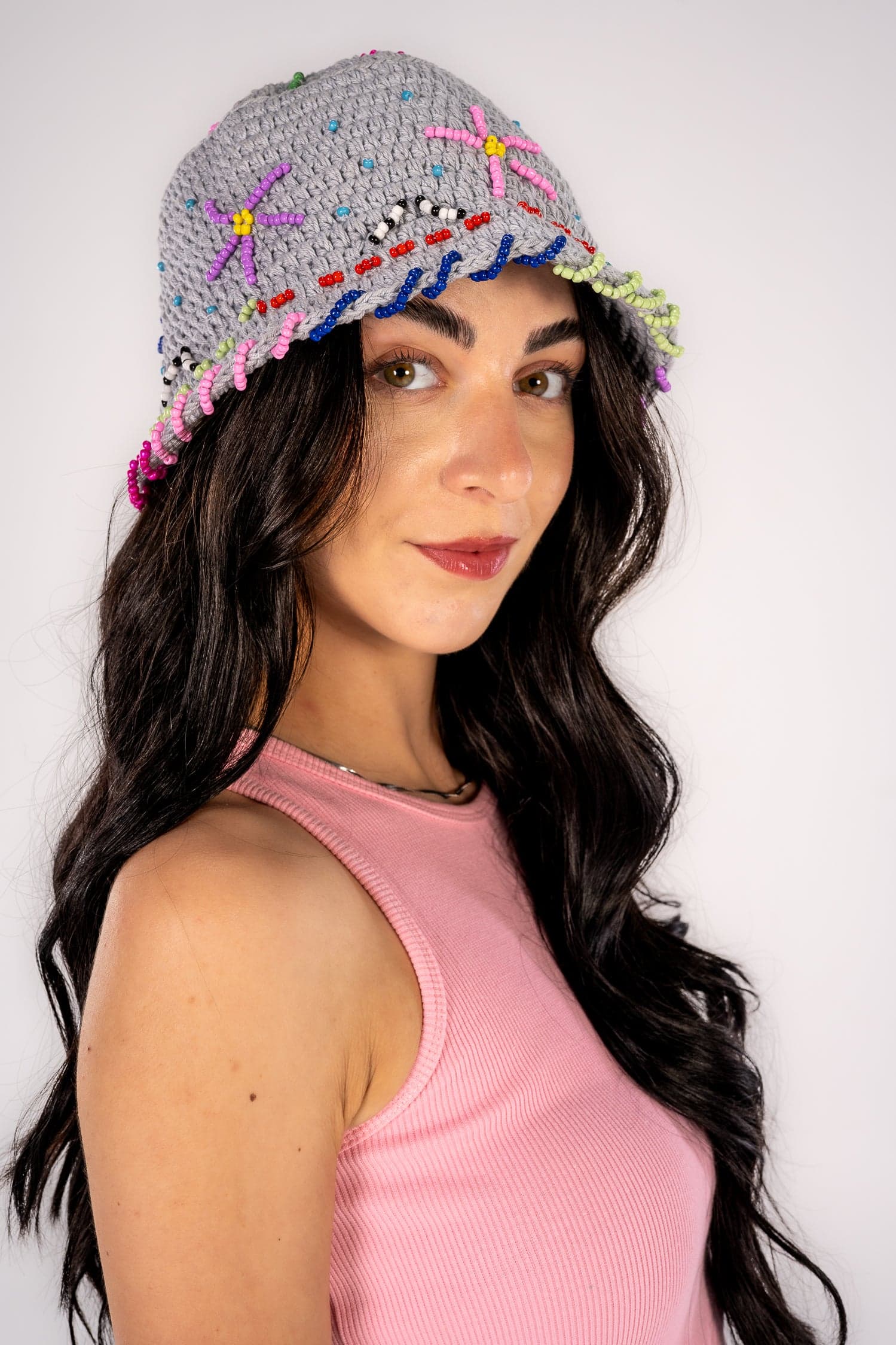 Beaded Bucket Hat