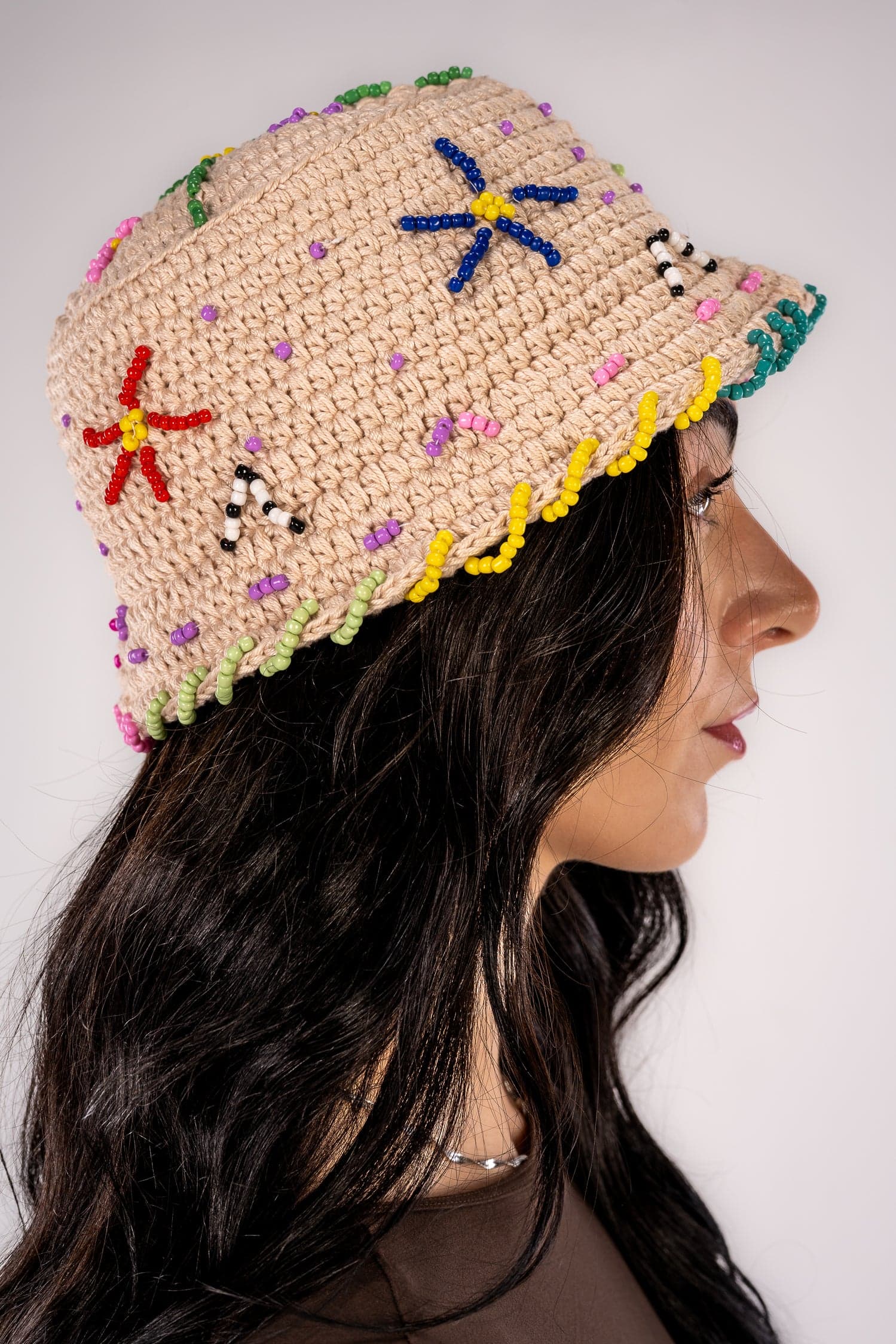 Beaded Bucket Hat