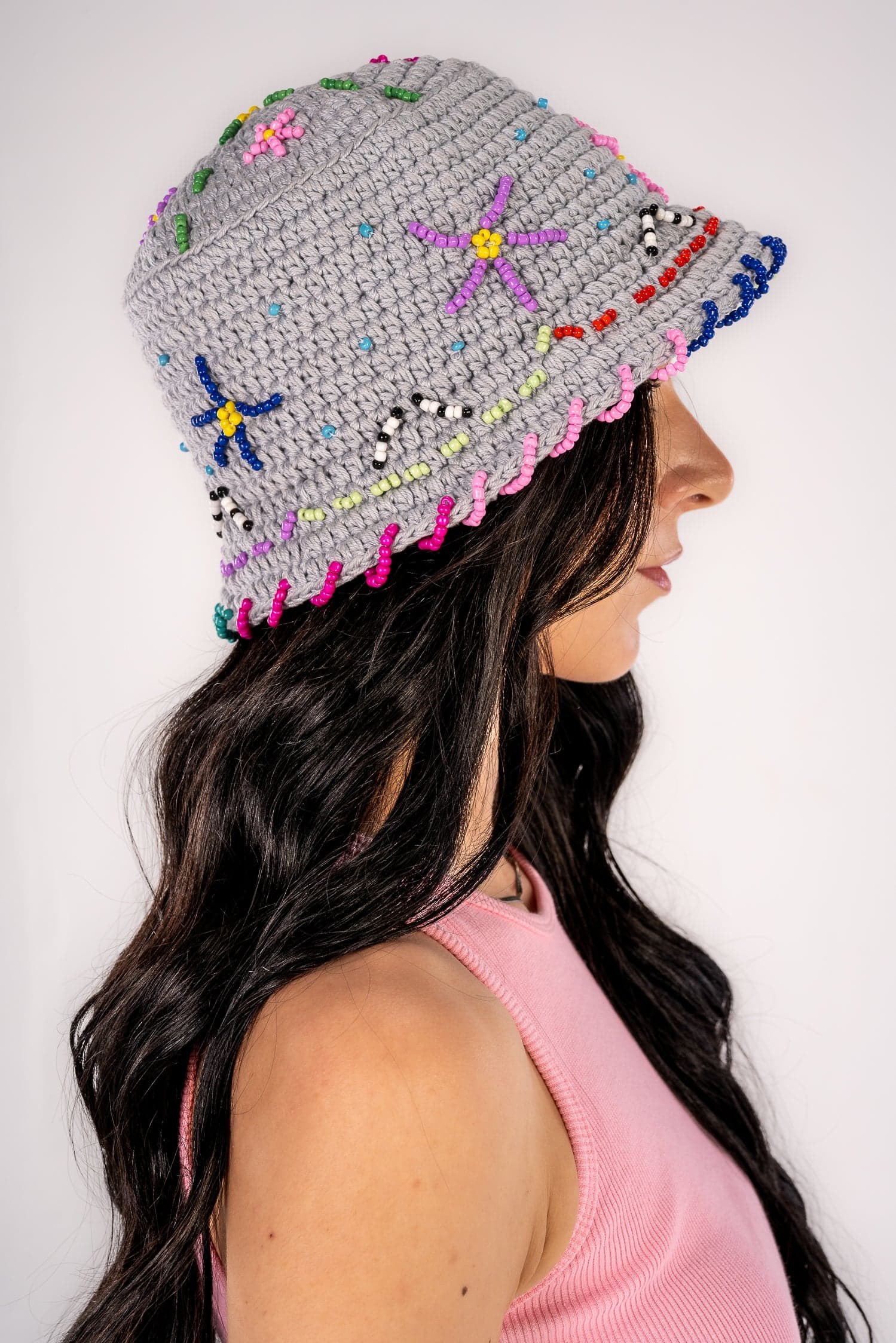 Beaded Bucket Hat